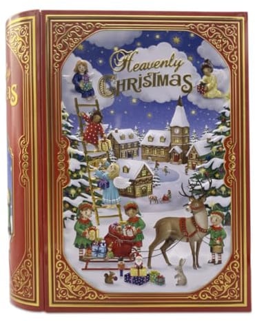 Home of Christmas Scatola, scatola natalizia, biscottiera, scatola di conservazione, scatola per biscotti, scatola di latta. Conservazione per biscotti e pan di zenzero (scatola per libri Natale