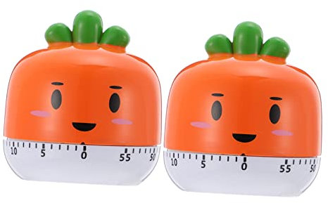 KICHOUSE 2 Piezas Temporizador de Cocina Mecánico Temporizador de Hornear y Estudiar sin Gestión