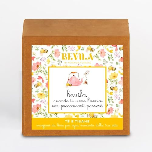 BEVILA Ansia - Fiori di Camomilla, Camomilla, 10 Bustine, Filtri Piramidali Biodegradabili, 20 grammi