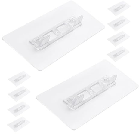 WHAMVOX 16pcs No-Drill Shelf Support Pegs Reinforced Long Brackets Self-Adhesive for Flexible Cabinet Wardrobe Organization with Strong Load Capacity