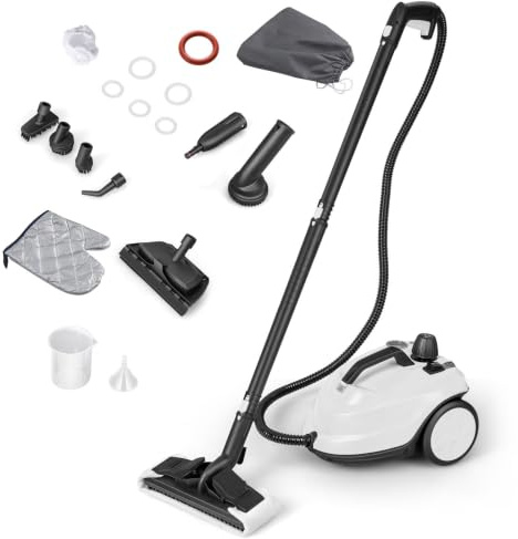 TANGZON 2000W Steam Cleaner, Multipurpose Steam Mop with 15 accessories | 1.8L Tank, 5 Bar Pressure, 30 Min Steaming Time, Portable Chemical-Free Steamer for Floors Carpets Windows Tiles