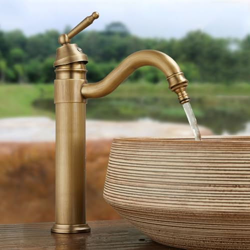 XSDSM Robinet Jardin Exterieur Rétro Rotatif À 360 ° Mitigeur Monocommande Robinet Chaud Et Froid En Laiton,33cm