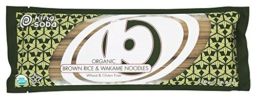 KING SOBA Organic Brown Rice & Wakame Noodles 250g (PACK OF 1)
