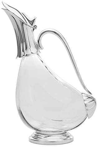 SILBERKANNE Qualitative Dekantierente Rotweinkaraffe 0,9 L Silber Plated versilbert in Premium Verarbeitung