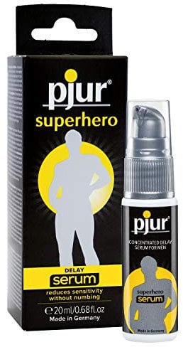 pjur superhero Delay Serum - Verzögerungs-Gel für Männer - reduziert Empfindlichkeit am Penis, ohne zu betäuben (20ml)