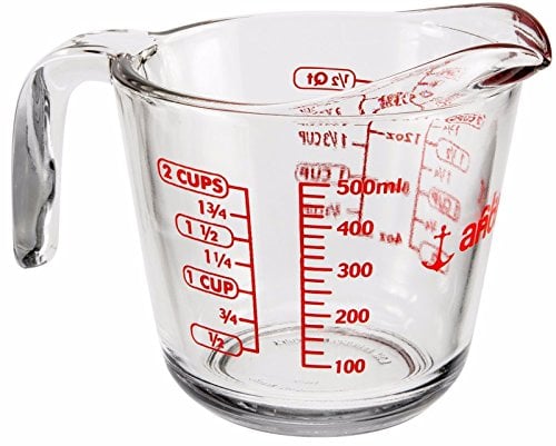 Anchor Hocking 500ml Glass Measuring Jug With Pint & Cups Measurements