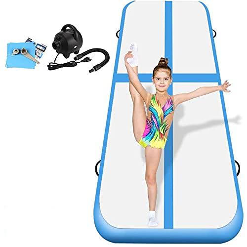 FBSPORT Airtrack Matte, 3M Turnmatten Boden Trainingsmatte, Sportmatratzen,Taumelnetzmatte für Fitnessstudio-Fitness mit Luftpumpe