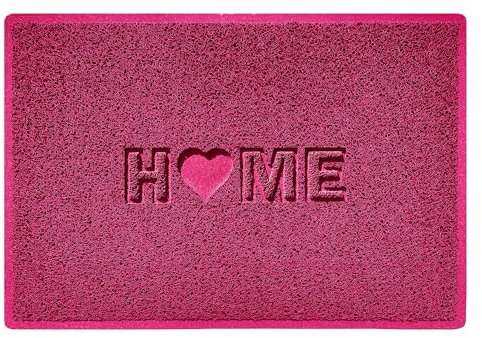 Nicoman LOVE at HOME Doormat 90x60cm - Compassion Pink｜Heavy Duty Non-Slip｜Indoor/Outdoor｜Entrance Barrier Dirt-Trapper Floor Mat｜Home Patio Garden Conservatory Door Mat｜Home Heart