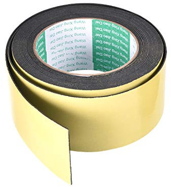 sourcing map Ruban d'étanchéité Joint Mousse Adhésive Bande Pour Fenêtre Porte Isolation 50mm Large 1mm Épais 5m Long