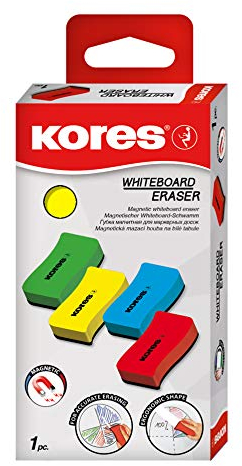 Kores - Magnetischer Whiteboard Schwamm für Schule, Büro und Zuhause, Trocken Wischen, Leichtgewichtig und Ergonomische Form, 100 x 70 x 20mm, 1 Stück Packung, Farbe nicht wählbar