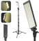 DigiPower Pro 1 professionelles Belichtungsset, dimmbares 5600K 180-LED-Videolicht mit verstellbaren 63“ Stativ, kompatibel mit Smartphones und Kameras, schwarz