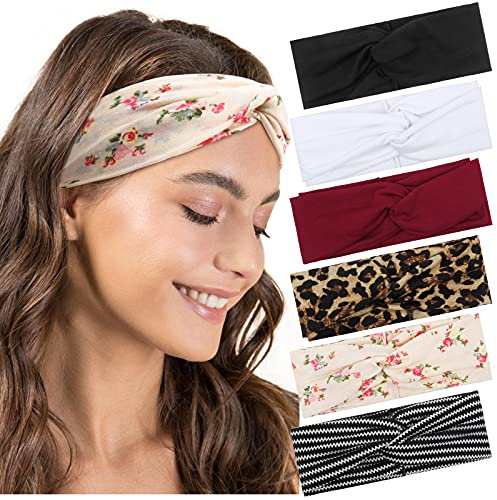 Haarband Damen Boho Stirnband Criss Cross Stirnbänder Elastische Haarbänder Turban Sommer Stilvolle Sport Geknotetes Haarband Haaraccessoires