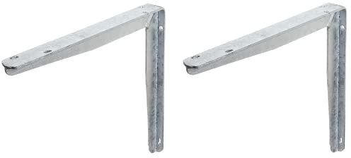 Alberts 800833 Konsole aus T-Profil | wahlweise in verschiedenen Ausführungen | für extreme Beanspruchung und Belastung | feuerverzinkt | Höhe 250 mm | Tiefe 300 mm | 2er Set