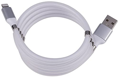 GRUNDIG Cavo di ricarica Lightning per iPhone – iPad – Magnetico – 1 metro – Bianco