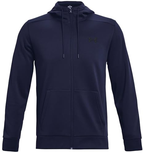 Under Armour Mens Fleece Tops Men's Armour Fleece® Full-Zip Hoodie, MDN, 1373357-410, XXL