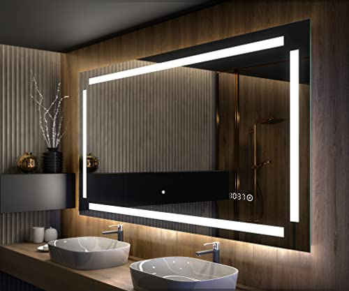 Artforma Badspiegel mit Beleuchtung - Led Spiegel Bad - 120x70 - Badezimmerspiegel Nach Maß - auf Individuelle Bestellung Gefertigt - Modernes Design - Ohne Rahmen