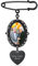 Custom4U Edelstahl Fotobrosche Schwarz mit Bildgravur Memorial Anhänger Brautstrauß mit Foto Anhänger Silber für Hochzeit Boutonniere Pin Bouquet Charms