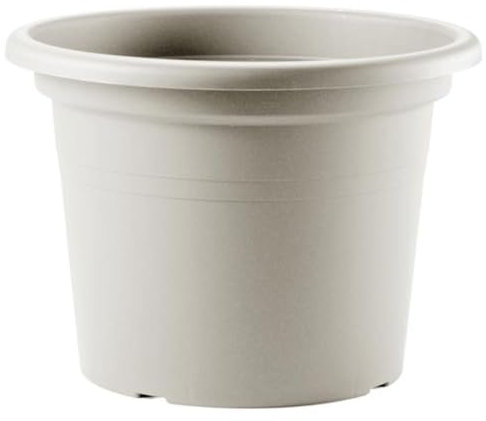 Decor Space Vaso tondo in plastica Cilindro Basic colorato per giardino piante e fiori (Made in Italy) Corda 35 cm