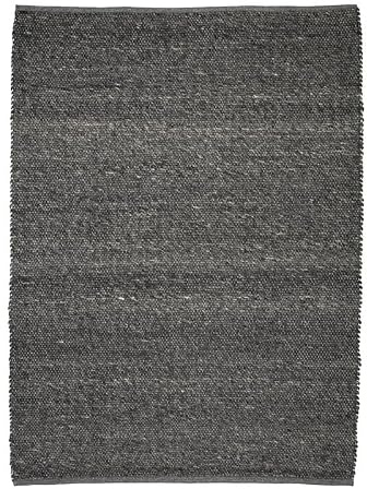 FRAAI | Home & Living Wollteppich - Feline Anthrazit 140x200 cm | Wolle - Flachgewebe - Meliert, Einfarbig - Klassik, Ländlich, Modern, Skandinavisch - Wohnzimmer, Esszimmer, Schlafzimmer