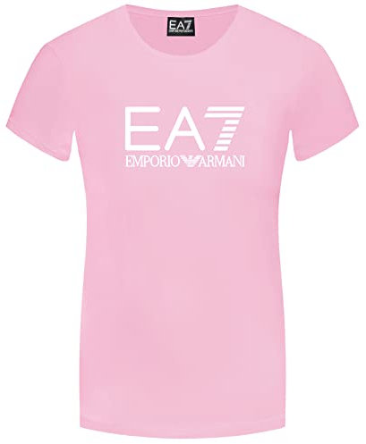 Emporio Armani Maglietta T-Shirt Donna 8NTT63 TJ12Z, Manica Corta, Girocollo (Rosa Chiaro, XL)