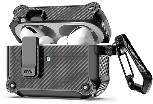 Funda para AirPods Pro 2 (2023/2022)/AirPod Pro (2019),Case Compatible con AirPods Pro 2 con Cierre Magnético, Funda Protectora a Prueba de Golpes con Llavero Hombres Mujeres
