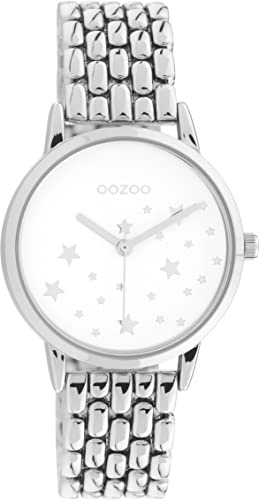Oozoo Timepieces Damen Uhr - Armbanduhr Damen mit 16mm breites Metallarmband | Hochwertige Uhr für Frauen - Edle Analog Damenuhr in rund C11025