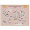 MeinBaby123® Weltkarte für Kinder | Tierweltkarte DIN A2 | Kinderzimmer Bilder | Lernposter | Weltkarte für das Kinderzimmer mit Tieren | Premium Qualität (Weltkarte - rosa)