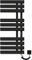 Scaldasalviette Elettrico, 500x1100mm Radiatore Scaldasalviette, Parete Stendino Elettrico, Temperatura costante intelligente Portasciugamani da Bagno Elettrico, Termoarredo Elettrico-Black Right