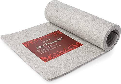 Woll-Pressmatte zum Quilten, 45,7 x 91,4 cm, Woll-Bügelmatte zum Nähen, große Bügelmatte, ideal zum Quilten, Nähen und Drücken von Nähten