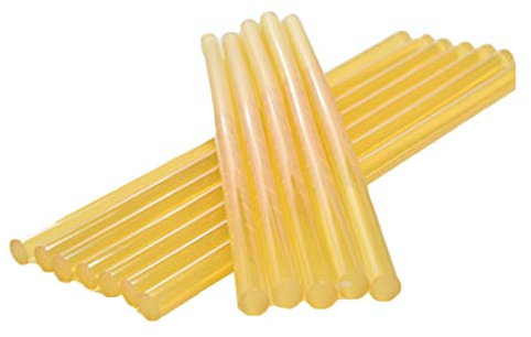 10 pz/set colla a caldo bastone trasparente bianco nero giallo forte forza adesiva resistente al calore bastone adesivo 7mm/11mm, forte appiccicoso giallo, 11mm