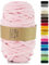 Netuno 1x corda macramè colorata rosa 9 mm 50 m corda in cotone anima in poliestere filo spago per macramè uncinetto ferri da maglia decorazioni cordoncino colorato cavo macramè filato