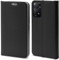 Moozy Coque a Rabat pour Xiaomi Redmi Note 11 Pro 5G et 4G, Carbone Noir - Protection de Contour Métallique Housse Étui Portefeuille avec Porte-Cartes