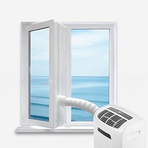Wessper Fensterabdichtung für Mobile Klimageräte, Fensterdichtung Selbstklebend Fenster 400 cm Weiß Fensterdurchführung Klimaanlagen Wäschetrockner & Ablufttrockner, WES310