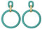 SIXDUTON Pendientes De Aro Acrílicos Para Mujeres, Aretes Circulares De Aro Pendientes Llamativos Bohemios Joyería De Moda (Lago azul)