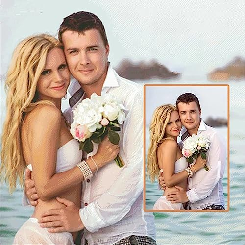 Diamond Painting Eigenes Foto, Personalisiert Custom 5D DIY Diamant Painting Set, Benutzerdefinierte Geschenke Full Diamant Bilder Home Decor (Runder Diamant, 30x30cm)