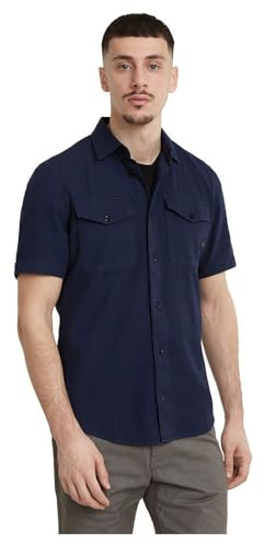 G-Star RAW Herren Marine Slim Hemd, Blau (Sartho Blue gd D19751-D454-B597), XS