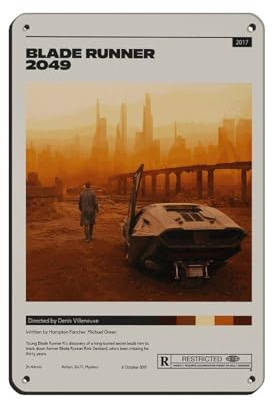 OakiTa Blade Runner 2049 Poster, Filmplakat, Blechschild, Vintage-Stil, Metall, Pub, Club, Café, Bar, Zuhause, Wandkunst, Dekoration, Poster, Retro, 20 x 30 cm