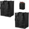 Leogony 2PCS Wine Bottle Carrier 6 Bottles, Champagne Storage Bag, Black Reusable Felt Gift Bags (31 X 25 X 18cm)