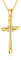 Rikelus Kreuz Halskette 9ct Gold 375 für Frauen, Echtgold Kreuz Anhänger Goldkette Kreuzkette Jederly Geschenke Für Geburtstag Jubiläum Abschluss 40+5 cm