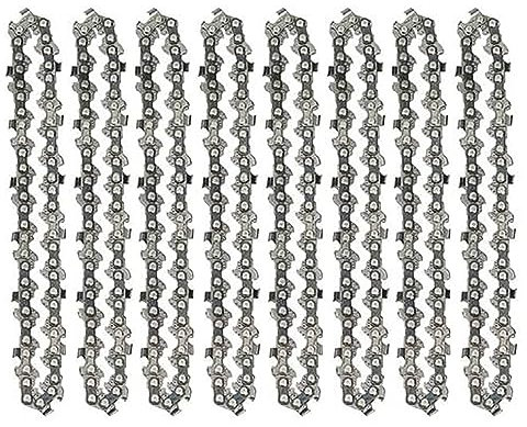 Yheonver 8 Pcs 4 Inch Mini Steel Chainsaw Chain Electric Pruning Saw Accessory Garden Tool Replacement