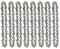 Yheonver 8 Pcs 4 Inch Mini Steel Chainsaw Chain Electric Pruning Saw Accessory Garden Tool Replacement