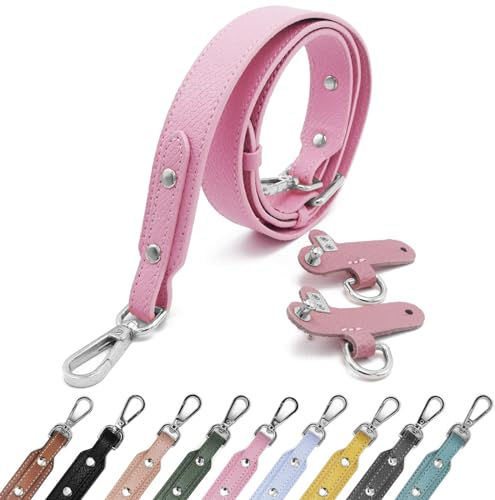 Taschenriemen Leder Taschengurt Henkel Schwarz Gold Ledergurt Taschengurte Zum Wechseln Taschenband Umhängegurt für Longchamp rosa