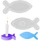 FENGQQKJ 2 Stück Silikonformen Gießformen Epoxidharzformen Silikon Kerzenständerform Fisch Silikonform Kerzenhalter DIY Fisch Kerzenhalter für Handwerk