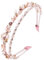 scicent Haarband Mädchen Barock Strass Haarbänder Retro Kristall Verziert Modische Haarreif Dünne Perle Rutschfeste Haarreifen Vintage Stirnband Hochzeit Haarschmuck für Damen Mädchen - 28923