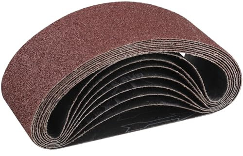 STEBRUAM Bande Abrasive 75x 457 mm,8PCS 40 grain Ensemble de Bandes Abrasives