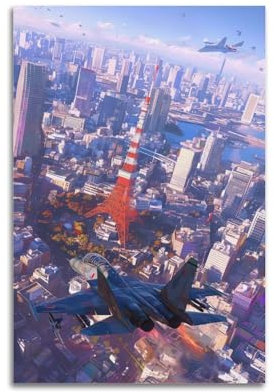FYRCO Su-27 Kampfflugzeug-Poster, Flankerkampfflugzeug in Japan, Tokio, Kunstwerk, dekoratives Gemälde, Leinwand, Poster, 30 x 45 cm