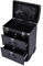 Kosmetikkoffer Trolley Professionell Make Up Koffer Nägel Koffer Friseurkoffer mit Rollen Abschließbar Schminkkoffer Damen für Reise Kosmetikerin (Schwarz)