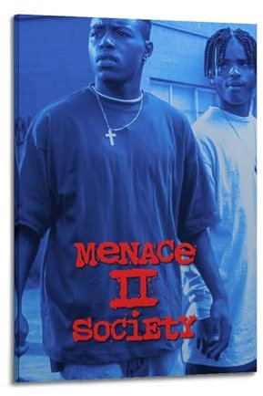 ydhgebn Poster Menace II Society, Wandkunst, Vintage-Poster, dekoratives Gemälde für Schlafzimmer, Wohnzimmer, ästhetisches, elegantes Poster, 20 x 30 cm, Rahmenstil