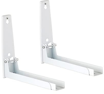 Ciieeo Rejilla para Horno Microondas de Acero Inoxidable de Un Estante Extensible para Montaje en Pared con Fijación mediante Hebilla 2 Ganchos para Colgar Gran Capacidad de Carga Ahorro de Espacio