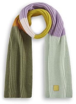 CODELLO Damen Schal Strickschal mit bunten Streifen (grün)